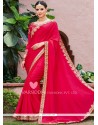 Rani Embroidered Work Designer Traditional Saree