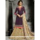 Wine Print Work Long Choli Lehenga