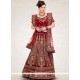 Maroon Resham Work Lehenga Choli