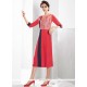 Red Fancy Fabric Party Wear Kurti