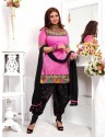Ayesha Takia Pink And Black Cotton Punjabi Patiala Suit