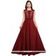 Maroon Fancy Fabric Hand Work Work Readymade Gown