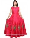 Hot Pink Hand Work Work Readymade Gown