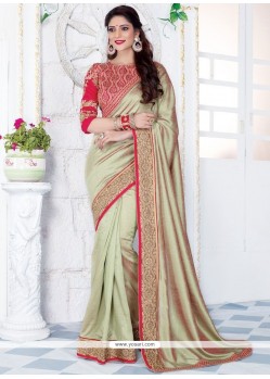 Art Silk Beige Classic Designer Saree