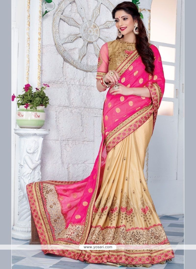 Buy HALFSAREE STUDIO Pink Banarasi Silk Lehenga Choli with Zari Woven  Online at Best Prices in India - JioMart.