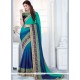 Satin Embroidered Work Shaded Saree