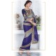 Embroidered Work Chiffon Satin Shaded Saree