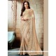 Beige Embroidered Work Saree