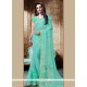 Patch Border Work Shimmer Georgette Designer Saree