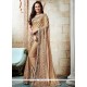 Beige Shimmer Georgette Designer Saree