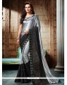 Lycra Embroidered Work Shaded Saree