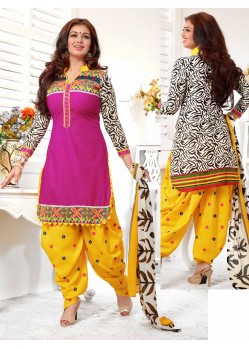 Ayesha Takia Multicolor Cotton Punjabi Patiala Suit