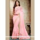 Pink Lycra Designer Saree