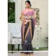 Embroidered Work Faux Georgette Shaded Saree