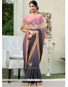 Embroidered Work Faux Georgette Shaded Saree