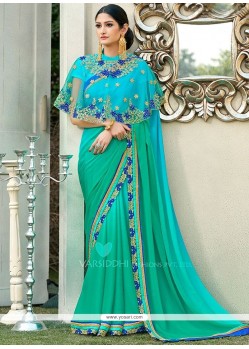 Faux Crepe Shaded Saree