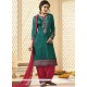 Cotton Satin Green Punjabi Suit