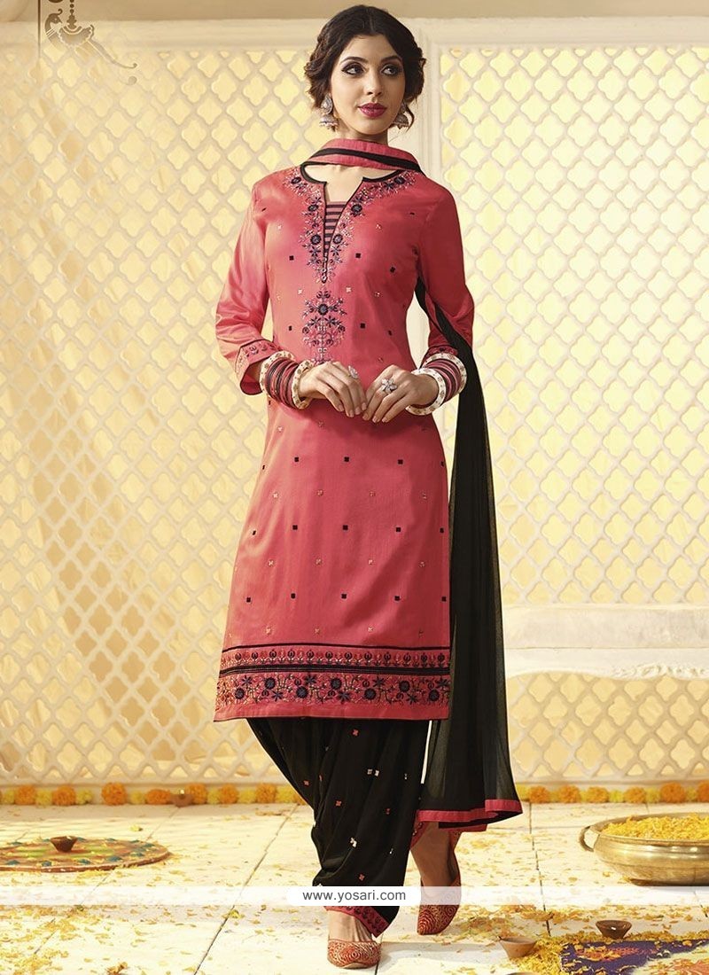 Buy Pink Resham Work Punjabi Suit | Punjabi Patiala Suits