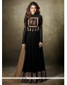 Jennifer Winget Black Faux Georgette Floor Length Anarkali Suit