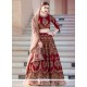 Maroon Patch Border Work Lehenga Choli