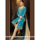 Resham Work Blue Pant Style Suit