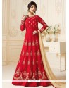 Ayesha Takia Red Resham Work Floor Length Anarkali Suit