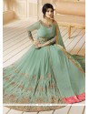 Ayesha Takia Resham Work Blue Faux Georgette Floor Length Anarkali Suit