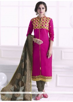 Cotton Embroidered Work Churidar Designer Suit