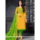 Cotton Yellow Churidar Suit