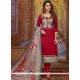 Art Silk Maroon Churidar Suit