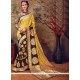 Weaving Work Brown And Yellow Cotton Silk Traditional Designer Saree