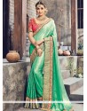 Art Silk Sea Green Designer Traditional Saree