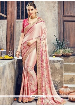 Rose Pink Traditional Designer Saree