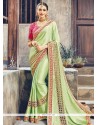 Lace Work Art Silk Traditional Designer Saree