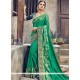 Art Silk Green Lace Work Traditional Saree