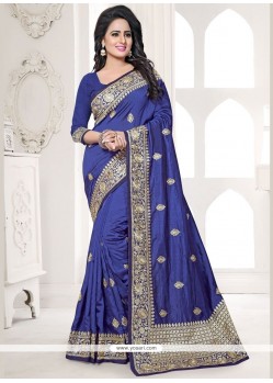 Embroidered Work Art Silk Designer Traditional Saree