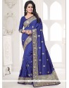 Embroidered Work Art Silk Designer Traditional Saree