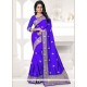 Art Silk Blue Traditional Designer Saree