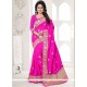 Art Silk Hot Pink Traditional Saree