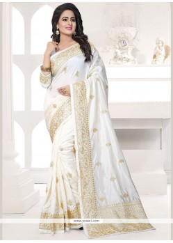 White Designer Traditional Saree