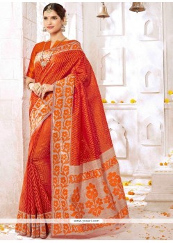 Red Weaving Work Art Silk Traditional Designer Saree