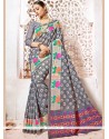 Art Silk Grey Designer Traditional Saree