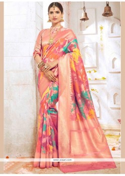 Art Silk Multi Colour Traditional Saree