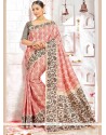 Grey And Pink Weaving Work Art Silk Designer Traditional Saree