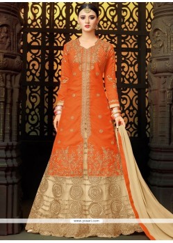 Art Silk Long Choli Lehenga