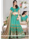 Raw Silk Sea Green Lehenga Choli