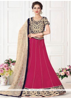 Embroidered Work Hot Pink Lehenga Choli