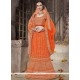 Resham Banarasi Silk Lehenga Choli In Orange