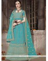 Banarasi Silk Blue Lehenga Choli