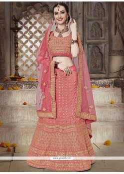 Banarasi Silk Pink Lehenga Choli